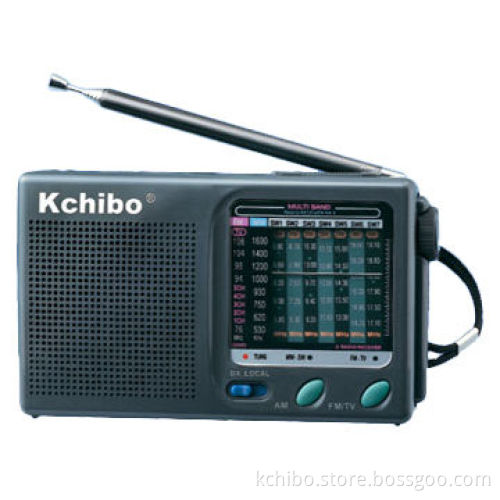 FM (TV)/MW/SW1-7 (TV 1-5CH) 9-Band Radios with TV Sound